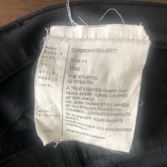 Current Elliott black coated denim - Picture 5 of 9